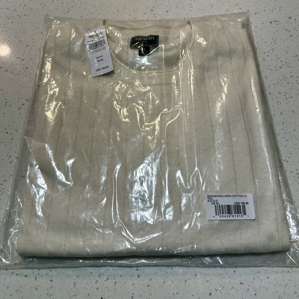 Todd Snyder Linen Cotton Cream Sweater